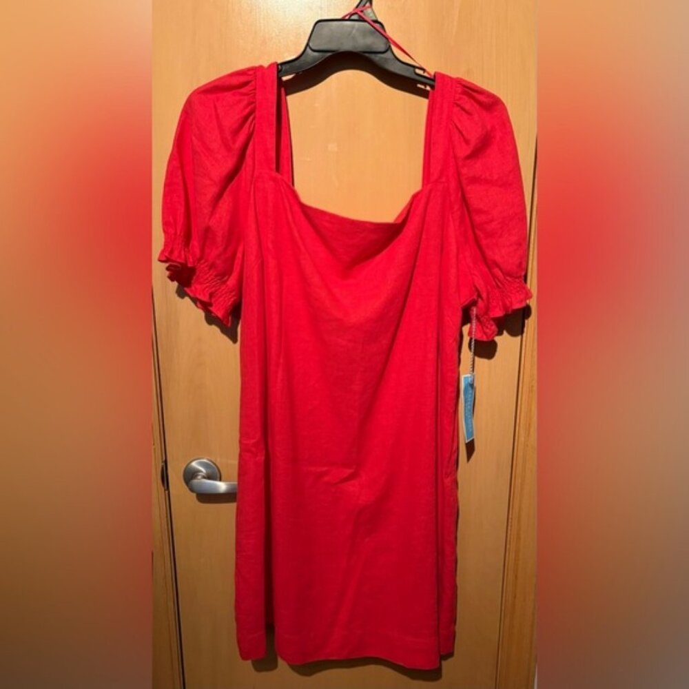 Women's DRAPER JAMES RSVP™ Squareneck Puff Sleeve Dress XXL